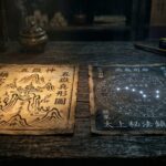 最強の護符とされる五岳真形図と太上秘法鎮宅霊符の呪術的エネルギーを表したイメージ画像