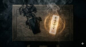 SNSの無自覚な嫉妬(生霊)を防ぎ、無限の念を断ち切る刀印護符と清め塩の結界